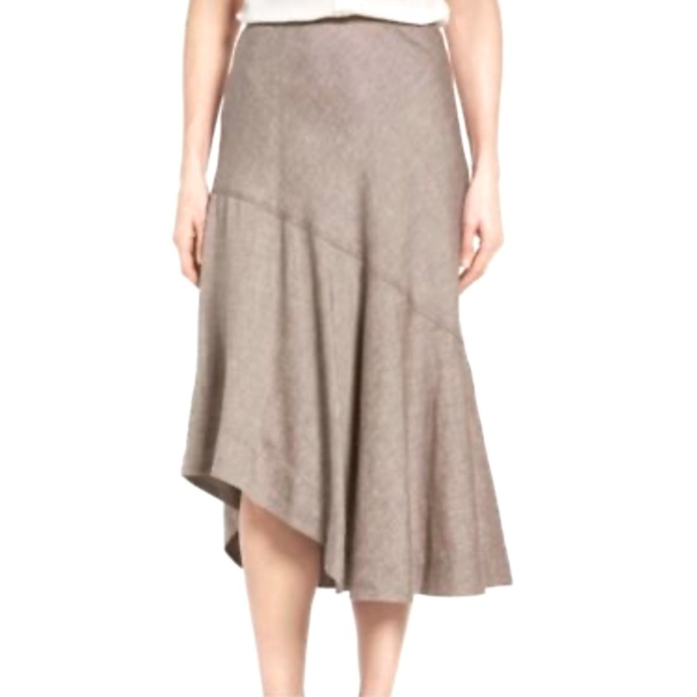 NIC+ZOE Asymmetric Hem Linen Skirt NWT